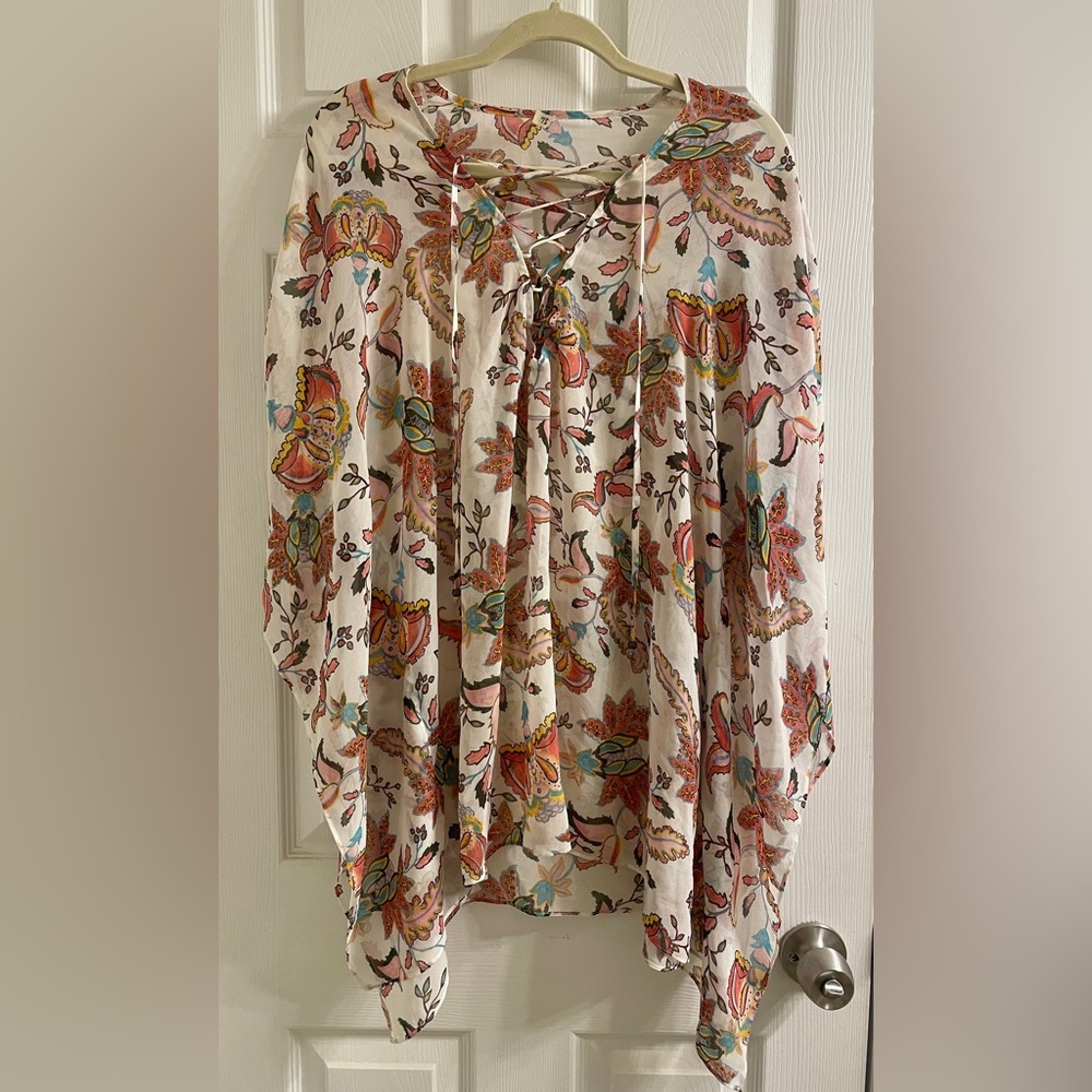 Forever 21 Floral Cover Up Oversized Small